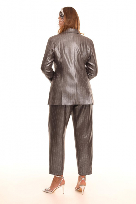 Жакет в полоску с металлизированным эффектом