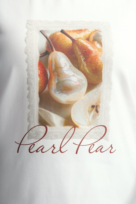 Футболка трикотаж с принтом груша