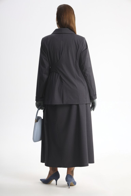 Жакет на запа́хе из костюмной ткани – фото – Plus Size 50–64 – Моно-Стиль