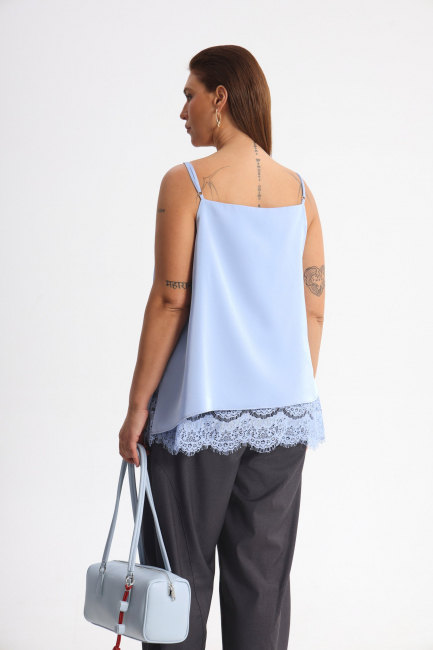 Топ с асимметричным низом и кружевом