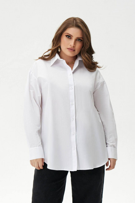 Белая базовая рубашка relaxed fit