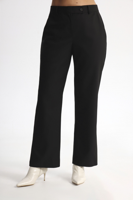 Брюки прямые черного цвета
