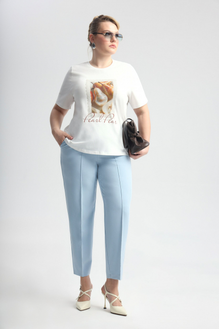 Футболка трикотаж с принтом груша