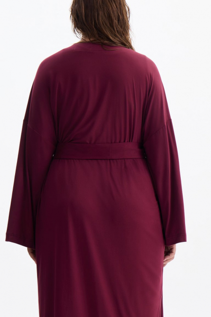 Кардиган макси с разрезами из модала – фото – Plus Size 50–64 – Моно-Стиль