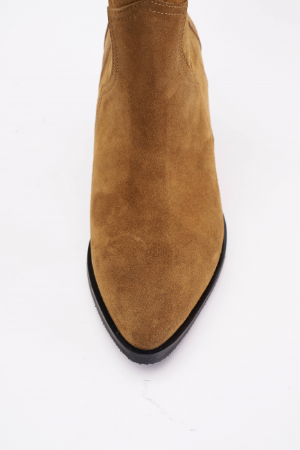 Замшевые короткие казаки