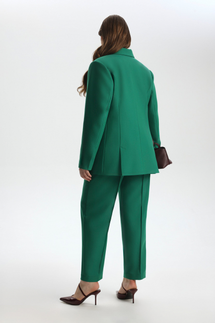 Брюки сигареты из зеленой поливискозы