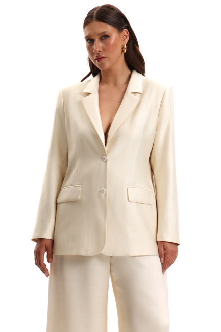 Жакет из ткани с золотым напылением