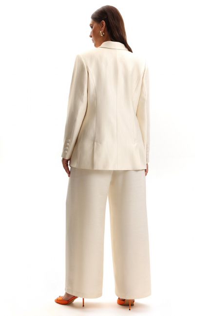 Брюки палаццо из ткани с золотым напылением