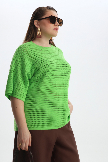 Джемпер из фактурного хлопка