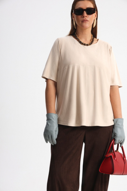 Блузка из экозамши