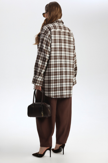 Рубашка в клетку оверсайз