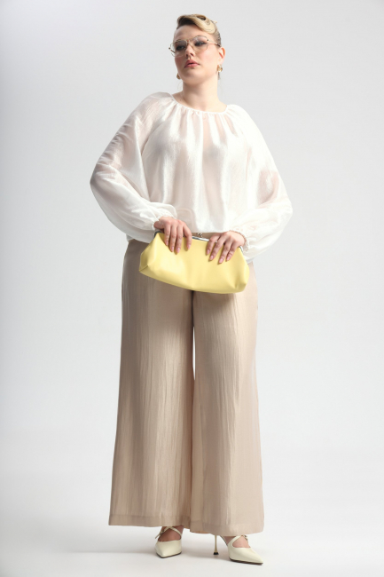 Блузка реглан с металлизированным блеском