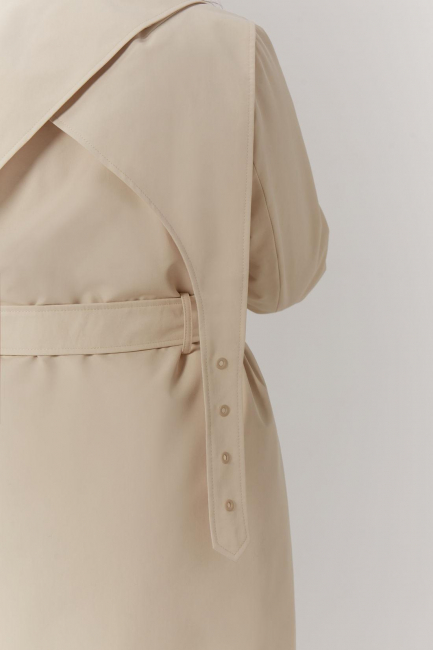 Тренч однобортный с кастомными деталями