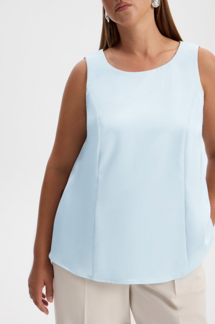 Топ на широких лямках из поливискозы – фото – Plus Size 50–64 – Моно-Стиль