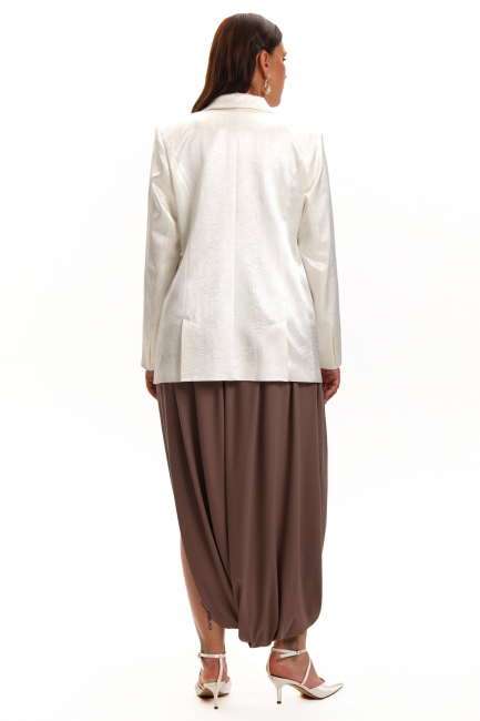 Однобортный жакет из жатой поливискозы