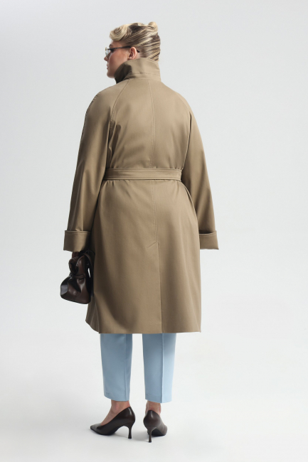 Тренч однобортный с рукавом реглан