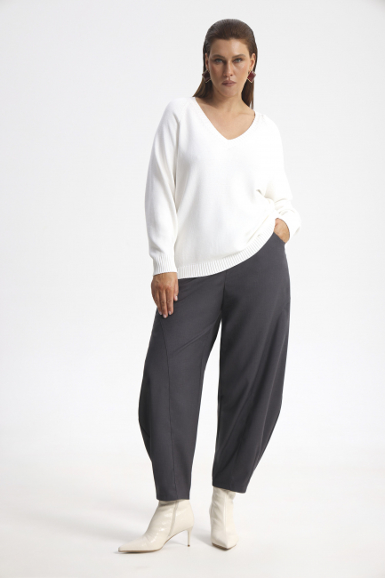 Белый джемпер оверсайз с рукавом реглан большого размера