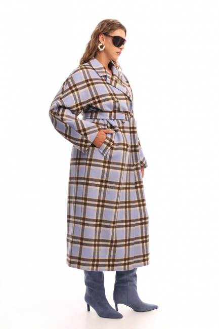 Пальто с принтом клетка на рост 172 – фото – Plus Size 50–64 – Моно-Стиль