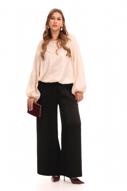 Брюки палаццо из поливискозного шелка