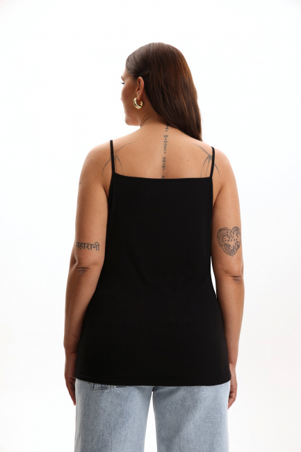 Топ трикотажный черного цвета