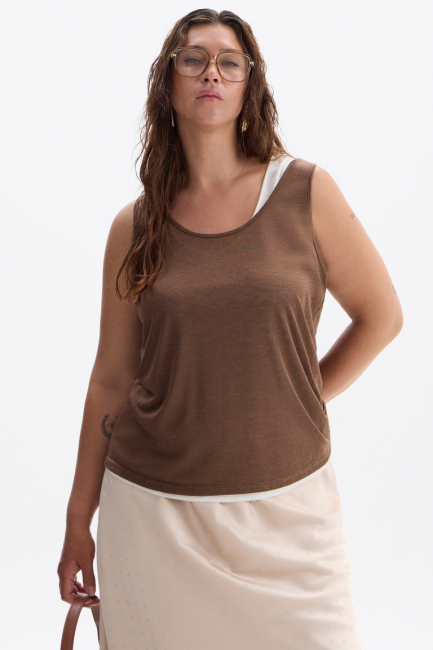 Топ из органического трикотажа – фото – Plus Size 50–64 – Моно-Стиль