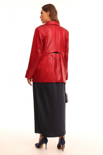 Однобортный жакет из шелковой поливискозы