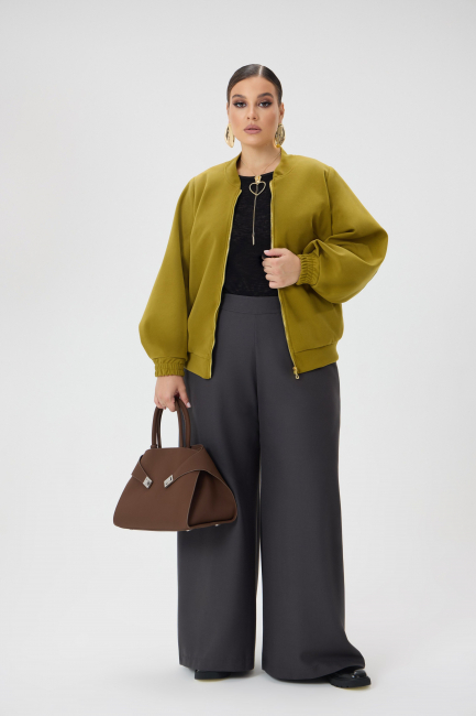 Бомбер из смесовой шерсти с ворсом