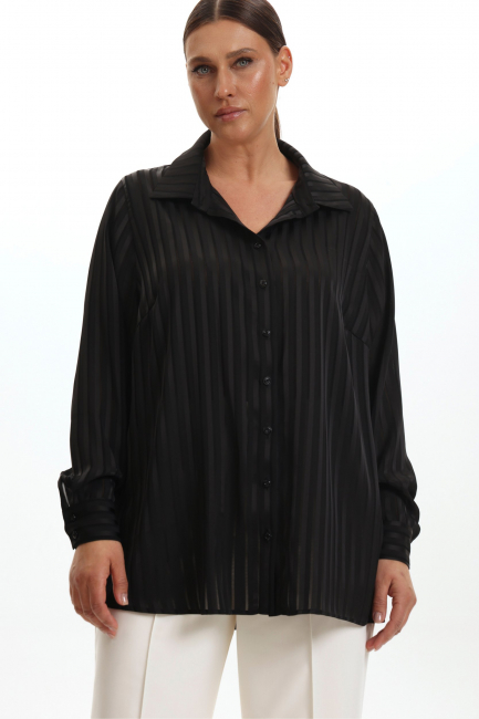 Блузка с акцентными полосками из поливискозы