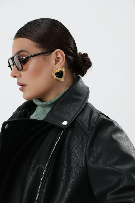 Косуха оверсайз из экокожи