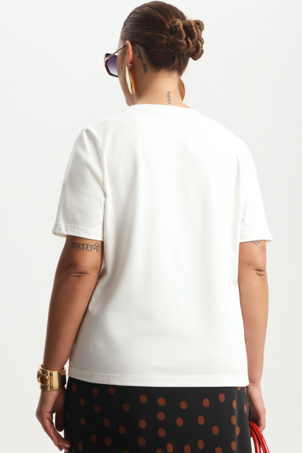 Футболка трикотаж с принтом клубника