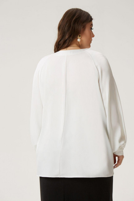 Белая шелковая рубашка оверсайз заказать онлайн ламода