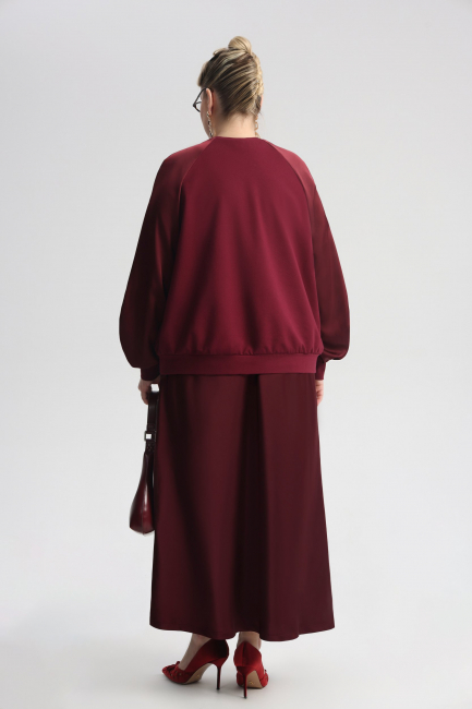 Свитшот с комбинированным рукавом реглан