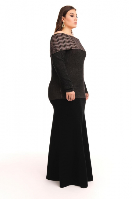 Юбка годе длиной макси из вязаного трикотажа