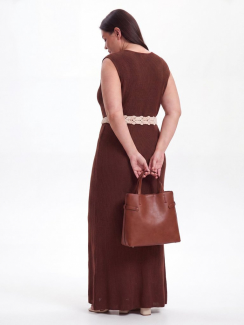 Платье майка из рельефного трикотажа – фото – Plus Size 50–64 – Моно-Стиль