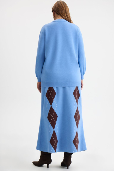 Вязаная юбка из шелковой вискозы – фото – Plus Size 50–64 – Моно-Стиль