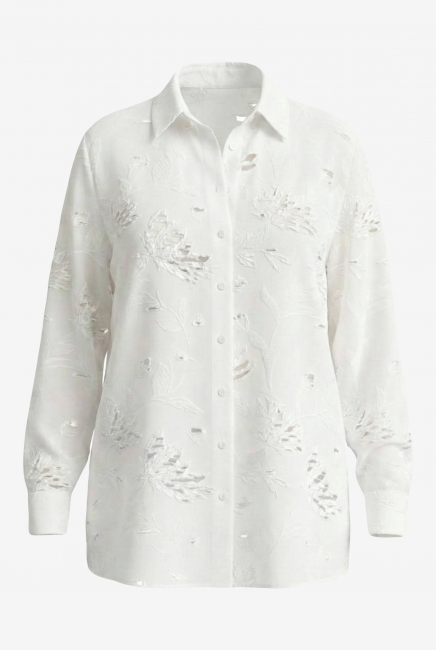 Блузка из поливискозы с органзой