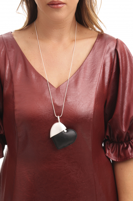 Ожерелье Сердце серебро