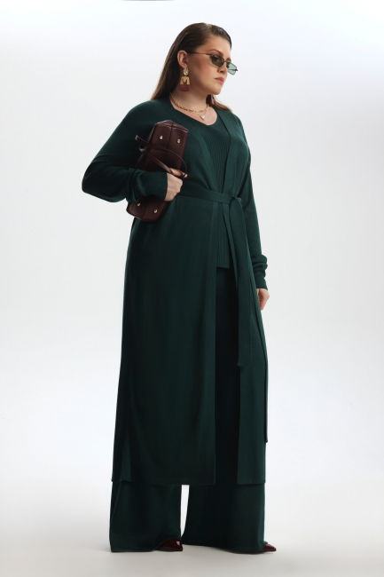 Кардиган макси из вязаной вискозы