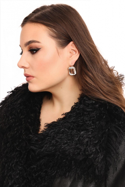 Серьги Алмаз серебро