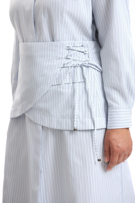 Платье рубашка с принтом райе