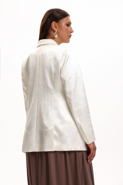 Однобортный жакет из жатой поливискозы