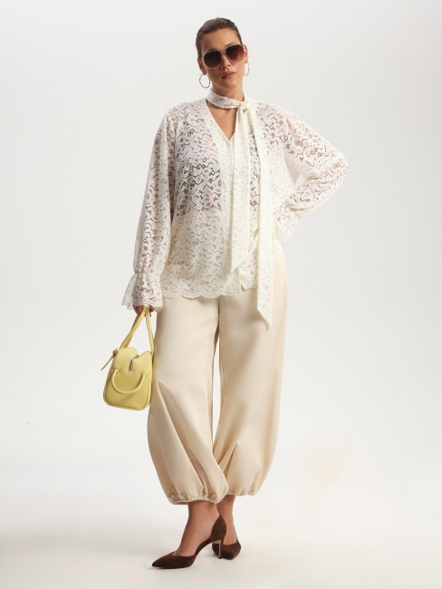 Брюки баллоны из смесового хлопка