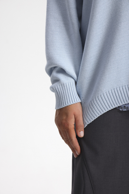 Голубой пуловер из смесовой вискозы