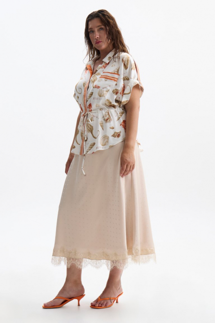Блузка с морским принтом – фото – Plus Size 50–64 – Моно-Стиль