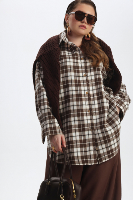 Рубашка в клетку оверсайз