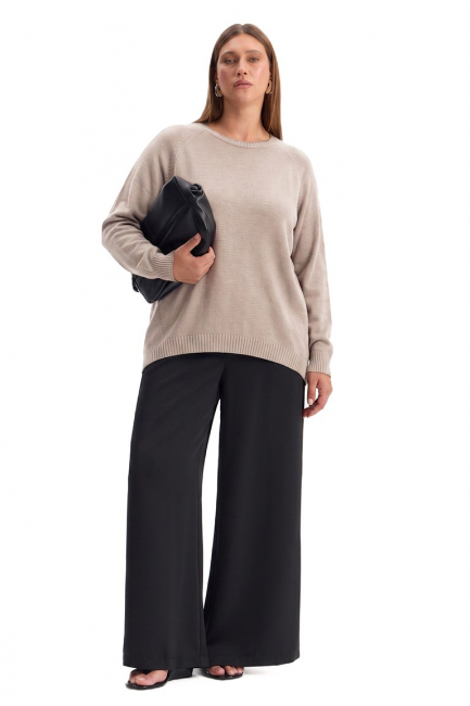 Джемпер бойфренд из вязаной вискозы – фото – Plus Size 50–64 – Моно-Стиль