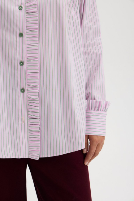 Блузка из хлопка в полоску – фото – Plus Size 50–64 – Моно-Стиль