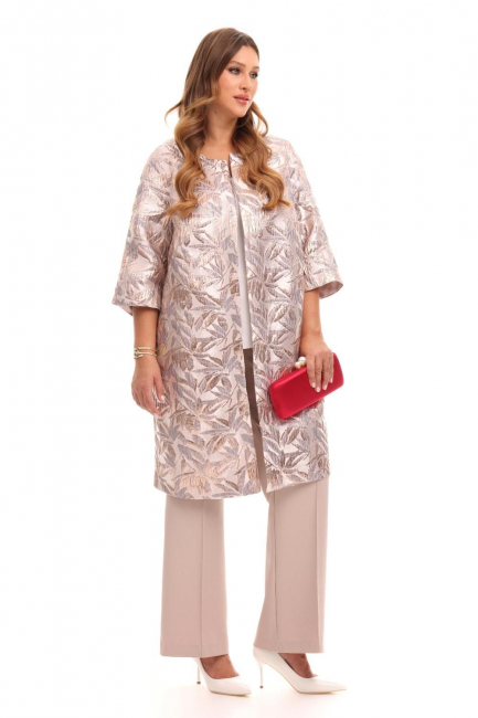 Удлиненный жакет из парчи