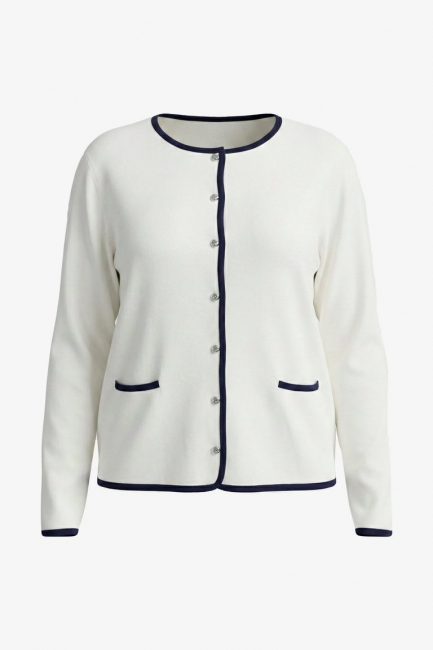 Вязаный жакет в стиле шанель – фото – Plus Size 50–64 – Моно-Стиль
