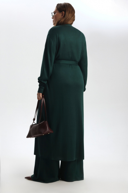 Кардиган макси из вязаной вискозы